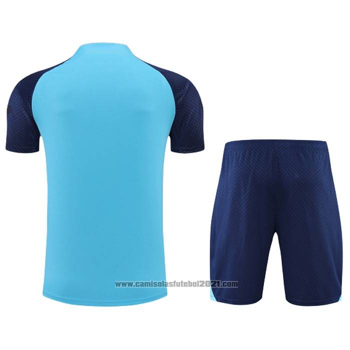 Fato de Treino Atletico Madrid Manga Curta 2022-2023 Azul - Calcas Curta